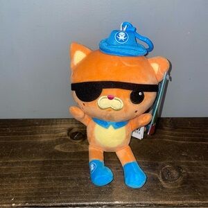 Octonauts Kwazii Plush Orange Cat Stuffed Toy Pirate with clip